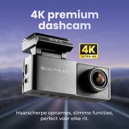 Quality4Less™ - Dashcam voor Auto - 4K Ultra HD - Voor en achter camera - Wifi & GPS - Nachtzicht - Besturing via app - 170 graden kijkhoek - G-sensor - loop recording - Incl. 64GB SD-kaart — thumbnail 2
