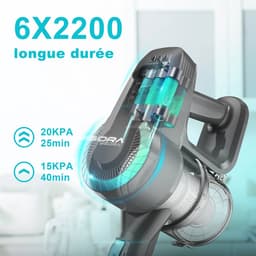 Handstofzuiger met Steel - Automatische stofsensor - Afneembare Kruimelzuiger - 20Kpa - Draadloze stofzuiger - Draadloze Steelstofzuiger — thumbnail 3