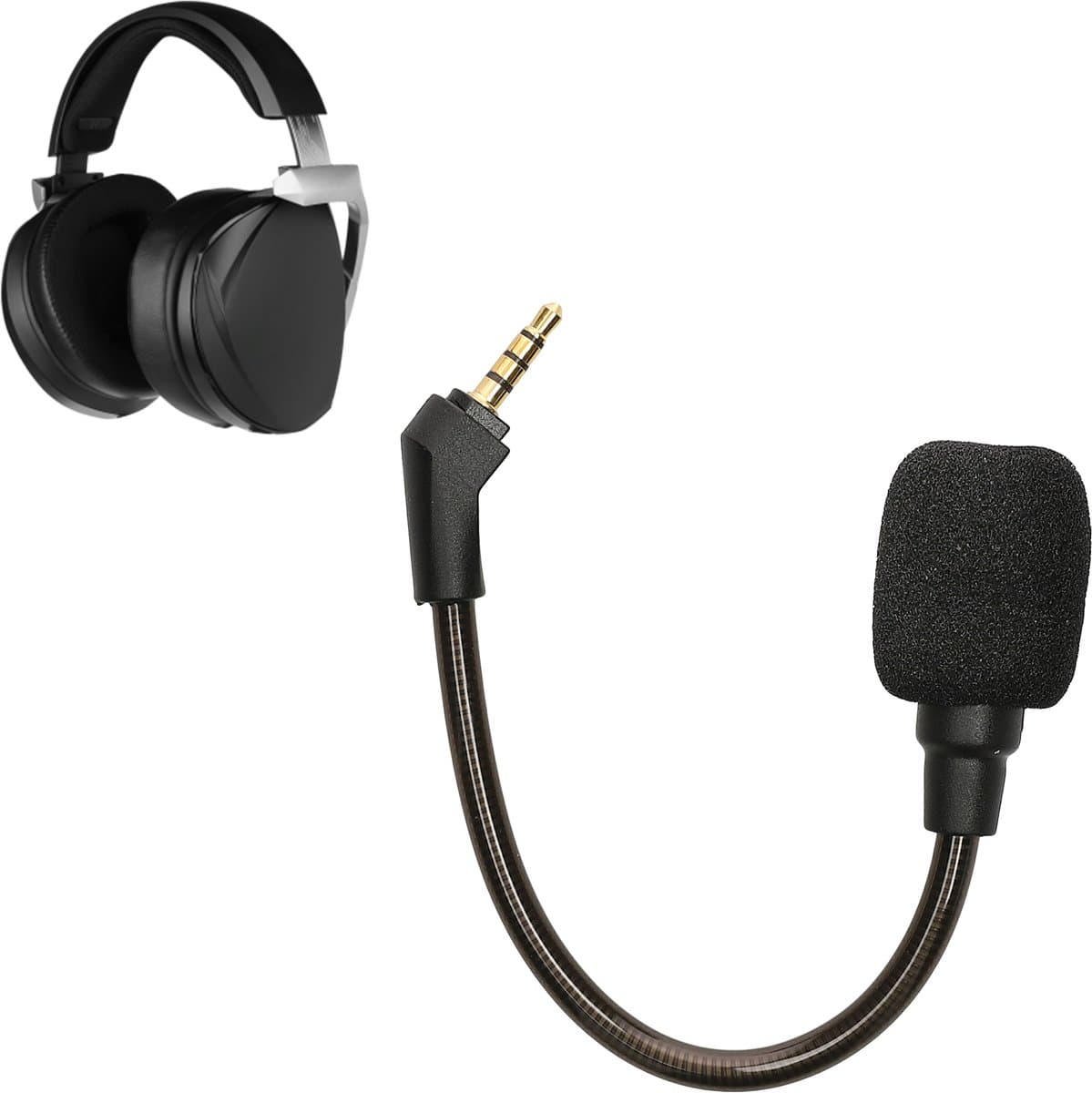 kwmobile microfoon voor gaming headset - geschikt voor ASUS ROG Theta 7.1 - 10 cm - In zwart — afbeelding 1