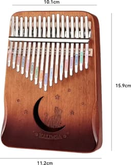 Kalimba 17 Tonen - met Hoes & Accessoires - Duimpiano — thumbnail 2
