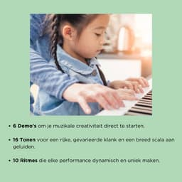 MoMiKa Kindvriendelijk Keyboard – 61 Toetsen, 32 Geluidsopties, Microfoon, 67,5 cm Breed - Stroom- en Batterijfunctie – Muziek Instrument - Piano – Ideaal Cadeau voor Kinderen! — thumbnail 4