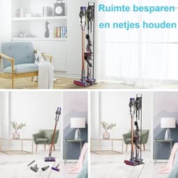 Metalen Stofzuigerhouder - Compatibel met Draadloze Stofzuigers zoals Dyson V15, V12, V11, V10, V8, V7, V6 - Zwart - Robuust Design - Ruimtebesparend - Eenvoudig te Monteren — thumbnail 4