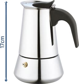 Koffiezetapparaat -  Italiaanse Espresso Maker - 200ml - 4 kops - Moka Express Percolator INDUCTIE 4 kopjes Roestvrijstaal - PALERMO — thumbnail 1