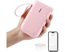Labelprinter met App - Bluetooth - Draadloos - Labelmaker - Labelwriter - Met App - Roze - Crafts&Co