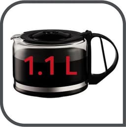 Moulinex UNO filter coffee maker FG121 - Zwart — thumbnail 2