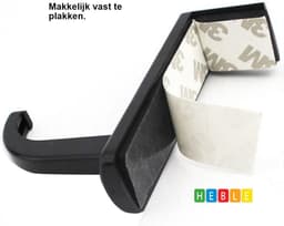 *** Universeel Hoofdtelefoon-Houder ~ Voor PC Monitor, Desk Headset ~ Zwarte Haak van Heble® *** — thumbnail 2