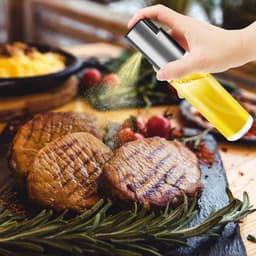 Waledano® Luxe RVS Olijfolie Sprayer 100ml – Navulbare Glazen Olie Fles | Verstuiver voor BBQ, Grill, Airfryer, Salades & Gezond Koken | Drukverneveling voor Perfecte Dosering — thumbnail 7