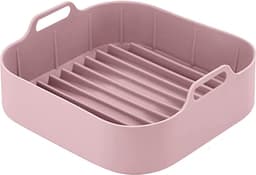 Premium Vierkante Siliconen Bakplaat voor AirFryer XXL Roze (21cm) — thumbnail 1