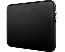 Laptop sleeve Waterdichte laptoptas - 15-inch - Dubbele Ritssluiting - Soft Touch - Laptophoes -Extra bescherming (Zwart)