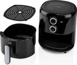 Nedis Airfryer – 3L – Heteluchtfriteuse – Gezond Frituren – Tijdschakelaar – Analoog – Compact – Zwart — thumbnail 4
