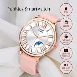 Frenkies® Smartwatch Dames Rose Goud – Stappenteller - Horloge Dames – HD Touchscreen - Activity Tracker & Hartslagmeter - Sporthorloge — thumbnail 2