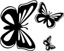 Auto raam Sticker 3 Vlinders Laptop - decoratie - Muursticker - Scootersticker