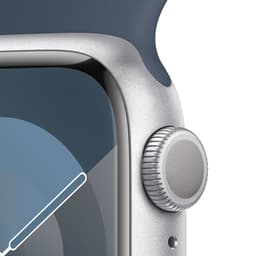 Apple Watch Series 9 - 41 mm - Silver Aluminium Case with Storm Blue Sport Band - M/L — thumbnail 2