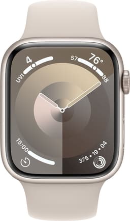 Apple Watch Series 9 - 45mm - Starlight Aluminium Case with Starlight Sport Band - M/L — thumbnail 1