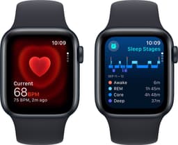 Apple Watch SE 2023 - 40mm - Sportbandje Zwart - M/L — thumbnail 4