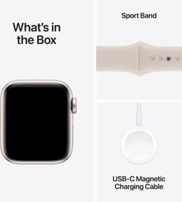 Apple Watch SE 2023 - GPS + Cellular - 40mm Starlight Aluminium Case with Starlight Sport Band - M/L — thumbnail 4