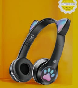 M.TK Draadloze Koptelefoon voor kinderen Zwart Kleur - Bluetooth Hoofdtelefoon 5 uur ononderbroken speeltijd - Kinder Hoofdtelefoon-Draadloze Koptelefoon - Zwart Kleur — thumbnail 2