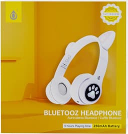 M.TK Kinder Hoofdtelefoon Draadloze met Lichting - Oortjes-Led Verlichting-Wit - Kids Headset-Over Ear-Bluetooth-Microfoon (Wit) — thumbnail 3