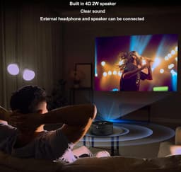 1080P Miniprojector Met Zelfde Schermfunctie - Ingebouwde Luidspreker - Draagbare Projector Met Optische Lens - Oogvriendelijke Ondersteuning - Mobiele Macht - Openluchtprojector — thumbnail 5