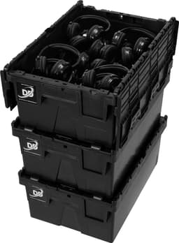 48 set Silent Disco Pro Box Bluetooth | 48 HiFi Headsets FD-Pro, Oplaadbare zender T80-Pro Bluetooth, oplaadstation | DOLLY DIGITAL© — thumbnail 2