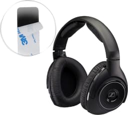 kwmobile 2x hoofdband vulling geschikt voor Sennheiser RS160 / RS170 / RS180 - kunstlederen hoofdband vulling hoofdtelefoon in zwart — thumbnail 2