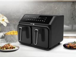 Airfryer 8L - FAGOR - Olievrije friteuse 2 tanks van 4L - 2200W - 8 programma's - Zwart — thumbnail 5