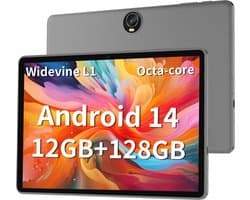 Android 14 Tablet met 12 GB RAM, 128 GB Opslag en 1 TB Uitbreiding – 11 Inch HD Display en 8000 mAh Batterij