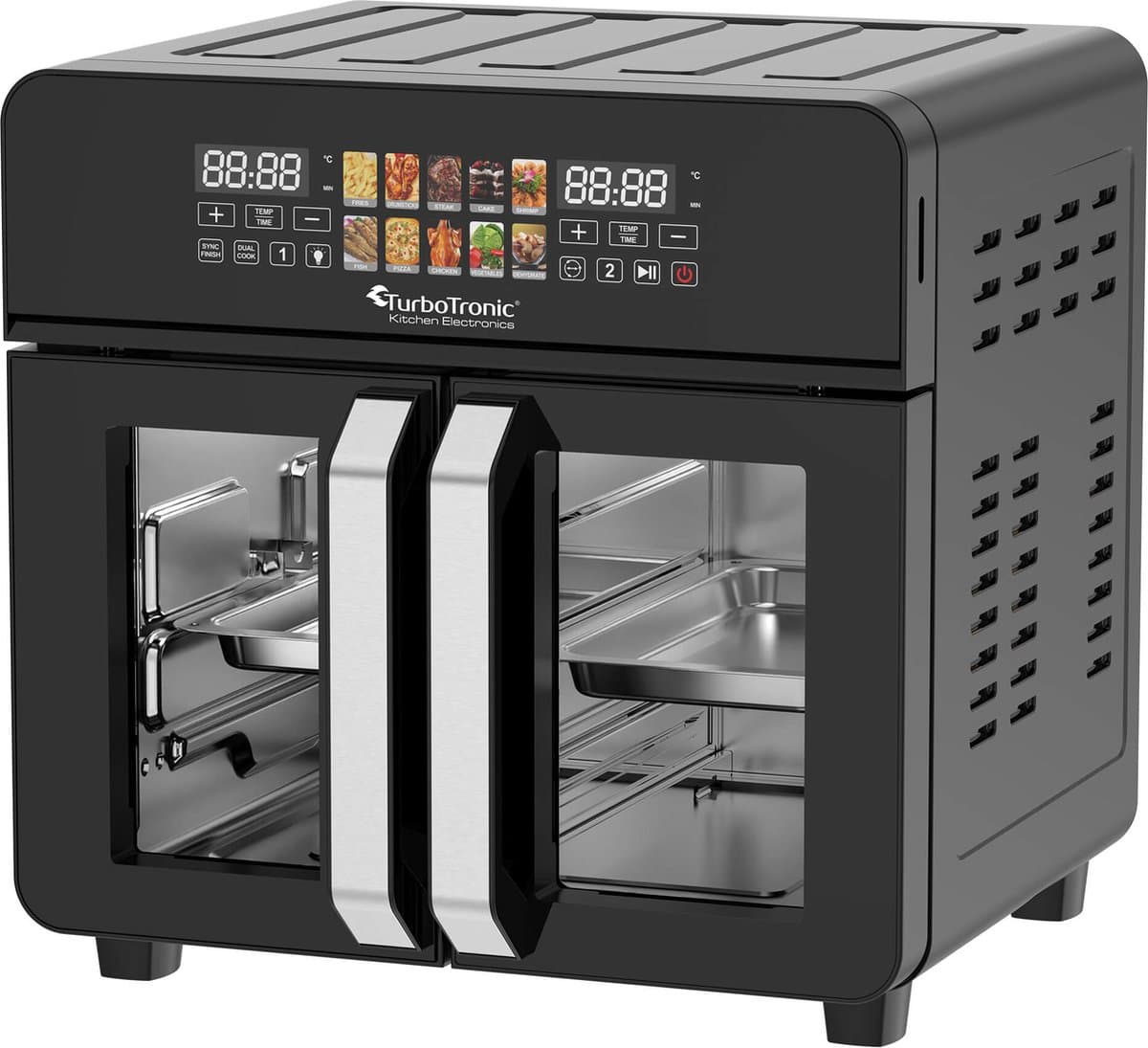 TurboTronic AFO240 Digitale Airfryer en Oven - 23 Liter - Zwart — afbeelding 1