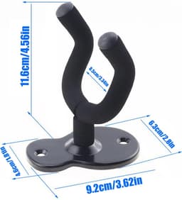 Gitaar Muurbeugel - 2 Stuks - Gitaar Haak - Wandsteun Om Gitaar Op Te Hangen - Muurhaak - Gitaarhaak - Gitaarhouder Voor Aan De Muur - Gitaaraccessoires - Wandbeugel - Hanger - Haak - Wandsteun — thumbnail 5