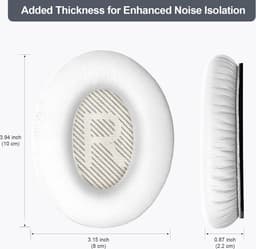 Oorkussen geschikt voor Bose QuietComfort 35 ii - Wit — thumbnail 4
