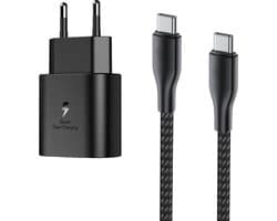 Snellader - geschikt voor Samsung super fast charging - 1 Meter - oplader - usb C adapter - 25w
