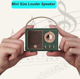Retro bluetooth speaker - vintage decor - draagbare draadloze bluetooth speaker - Groente — thumbnail 4