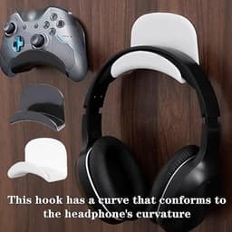 2 stuks - Headset Standaard - Headset Hanger - Koptelefoon Standaard - Koptelefoon Standaard - 9*6.5*3.3cm - wit,zwart - PP — thumbnail 5