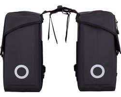 Willex - Roubaix - Dubbele tas 28 liter - 100% waterdicht - Matzwart - Laptop