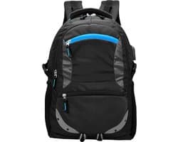 Zwart Rugzak met USB-oplaadpoort | Kantoortas | Schooltas | Collegetas | Zakelijke tas Past tot 16 inch Laptop | Heren | Dames | Jongens | Meisjes | Rugzakken | Uniseks | Rugzak Dames & Heren – Laptop Rugzak & Laptoptas voor 15.6 & 14 inch Laptops