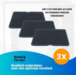 Fixem® - Geschikt voor Beko droger filter 2964840100 - Wasdroger filter - Spons filter - Filter voor droger- 245x155mm 3 stuks — thumbnail 3
