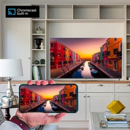STRONG - 32” HDTV (80 cm) SRT32HD5553 - Connected TV met Android TV - Chromecast - Google assistant - Wifi - Bluetooth - HDR - NETFLIX - Drievoudige tuner - 2 HDMI-poorten (1 ARC) + 1 USB-poorten + Mini-AV + Antenne/Sat Jack - Zwart — thumbnail 7