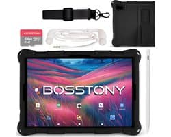 Bosstony Snelle Kids Tablet 10 inch - Ouderlijk Toezicht - 6000mAh Batterij - Android 13 - Incl Beschermpakket - Kindertablet vanaf 3 jaar