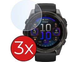 Screenprotector Geschikt voor Garmin Fenix 8 (43 mm) Screenprotector Glas Gehard Screen Cover - Screen Protector Geschikt voor Garmin Fenix 8 Screenprotector Tempered Glass - 3 PACK