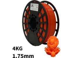 Oranje PLA+ 4kg 3D Printer Filament 1.75 mm - Hoge Kwaliteit en Duurzaam - Compatibel met Creality, Bambu Lab, Esun en Andere 3D Printers - Voor 3D Printen van Prototypes, Modellen, Accessoires - voor Professioneel en Thuisgebruik