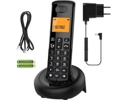 ApexArte® Huistelefoon - Senioren Telefoon Vaste Lijn - GSM - Zwart