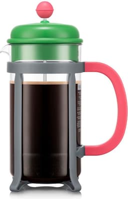 Bodum | LIMITED EDITION | Java French Press Cafetière | Kunststof | 8 kops | Groen/Grijs/Roze | 1L — thumbnail 1