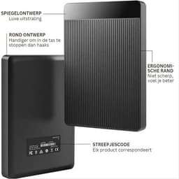 Draagbare Harde Schijf Extern PS5 500GB - Dunne Externe Harde Schijf Geschikt Voor PS5/PS4/PC - PS5 Opslag 2.5 Inch Zwart — thumbnail 3