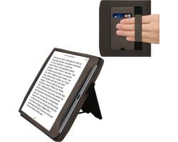 kwmobile e-reader hoesje geschikt voor Pocketbook Era / Era Color hoes - E reader flip case van kunstleer - Ereader cover met stand - Brushed Hart design in grijs