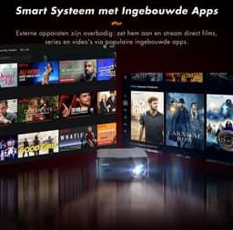 Yaber Projector Pro U6 - Beamer voor Presentatie en Home Cinema - Native 1080P, 4K Ondersteuning - 800 ANSI Lumen - Auto Focus & Auto Keystone - Smart Systeem met Ingebouwde Apps - Wi-Fi 6 en Bluetooth 5.2 - HD Beamer — thumbnail 4