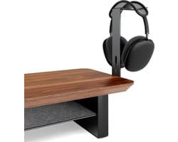Alberenz Koptelefoonhouder | Add-on voor Alberenz monitorverhoger walnoothout
