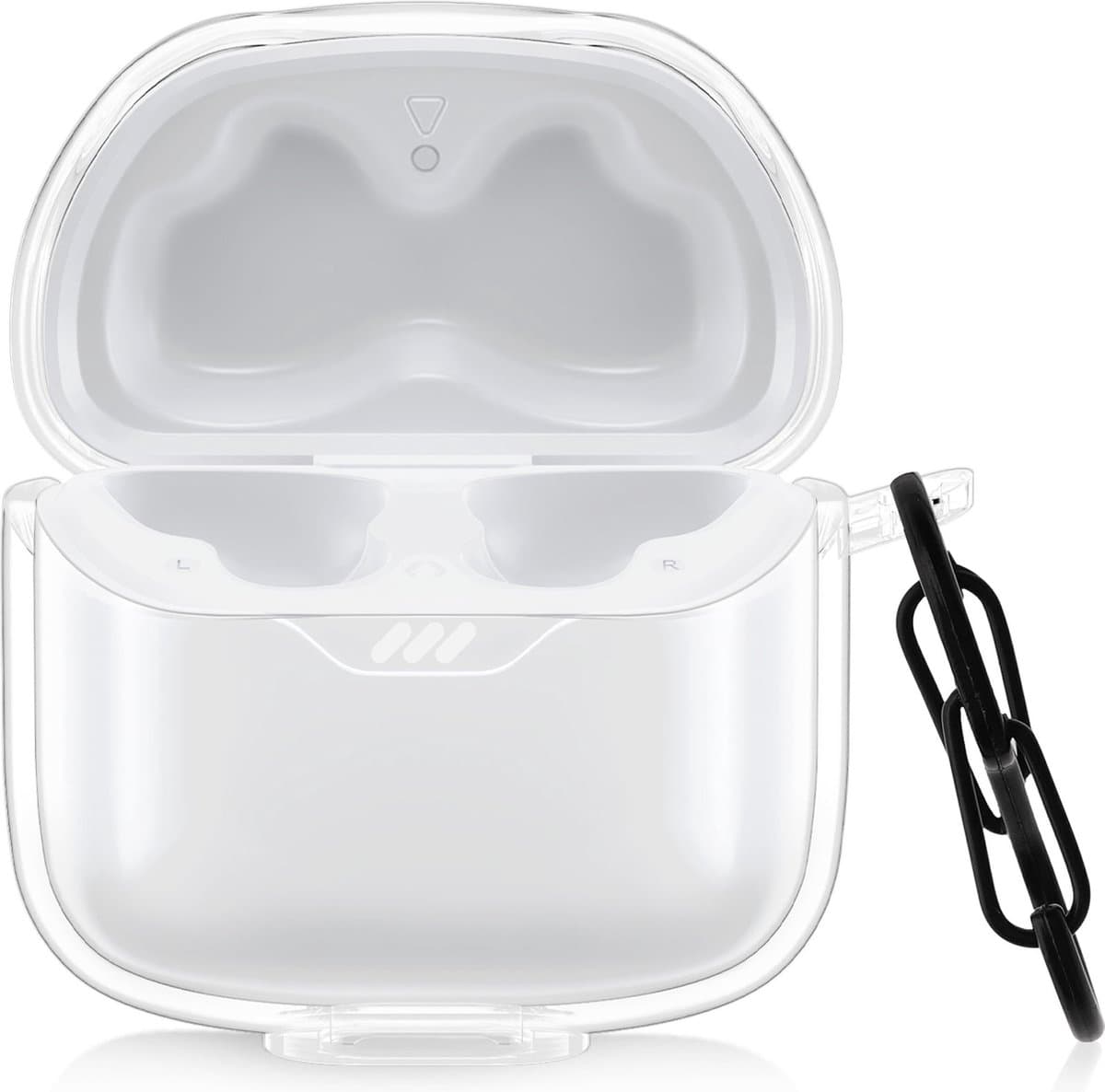 kwmobile Earphones Case for JBL Tune Flex Case - Clear TPU Silicone Earbuds Cover - Transparent — afbeelding 1