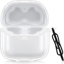 kwmobile Earphones Case for JBL Tune Flex Case - Clear TPU Silicone Earbuds Cover - Transparent — thumbnail 1