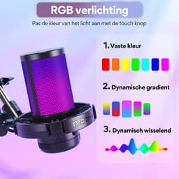 Maono DGM20S - USB Gaming Microfoon met Arm - Geschikt voor PC - Mac - Playstation - Rgb - Zwart — thumbnail 3