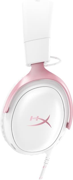 HyperX Cloud III Gaming Headset - PC, PS5, Xbox Series X|S - Nintendo, Steamdeck - (White/Pink) — thumbnail 4
